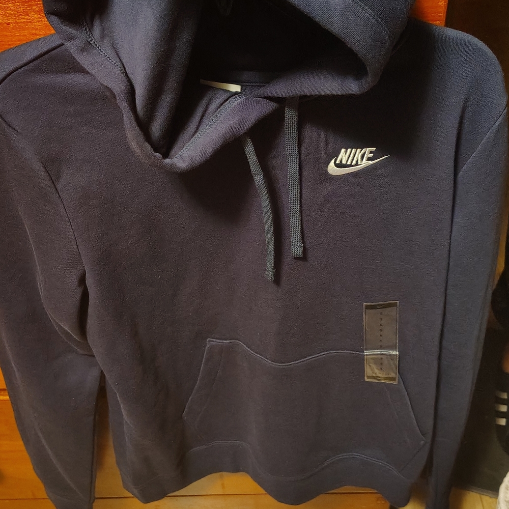 Nike Men's Dark Blue Hoodie Size Small
